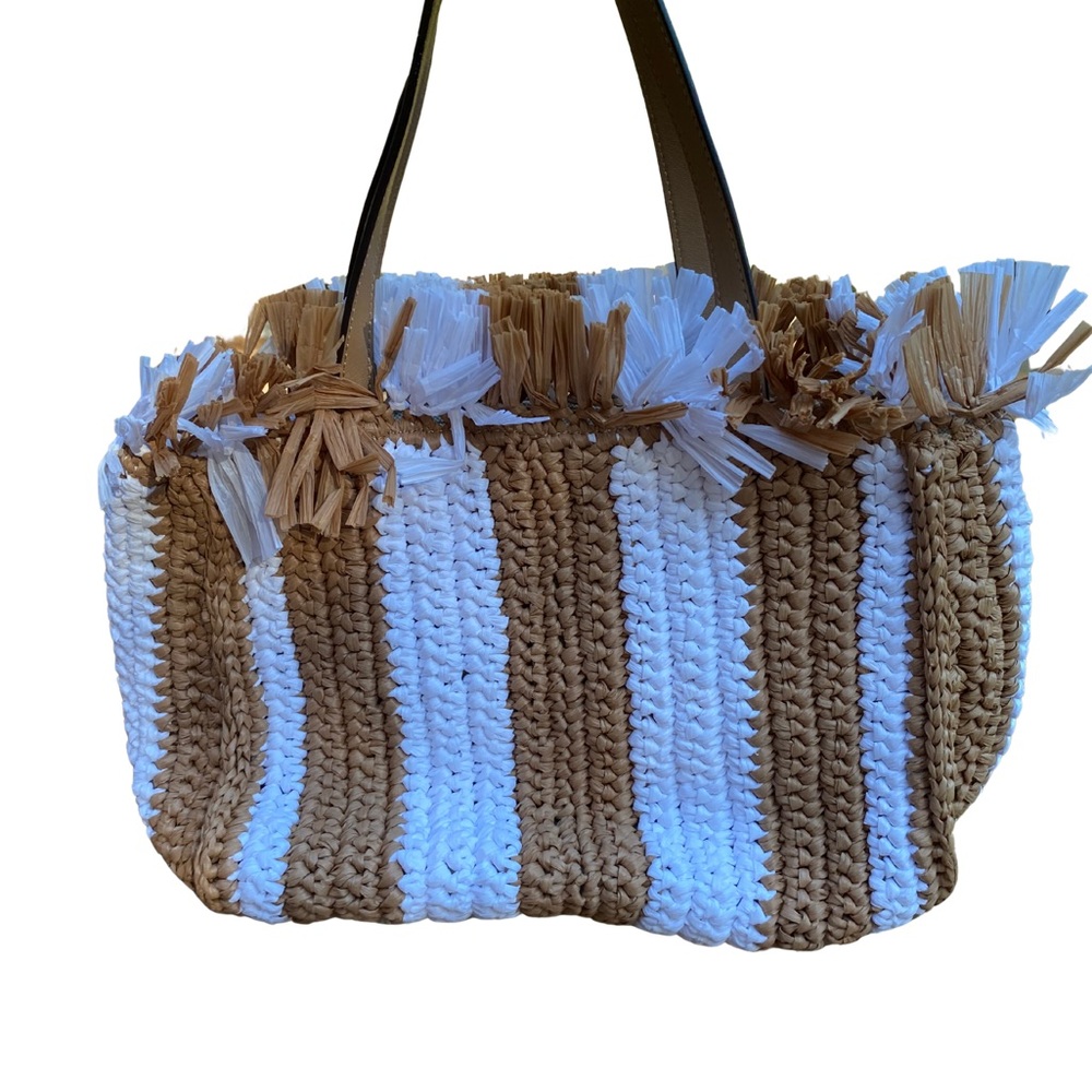 Kate Spade Brown and White Striped Tote Bag - Picture 2 of 7